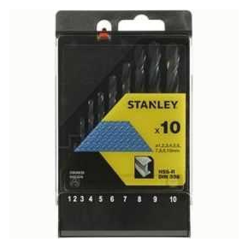 Stanley HSS silindriline puurumisotsik 1 - 10 mm komplekt (STA56030)