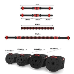 HMS Barbells-Strap 2in1 SGP40 HMS 40kg.
