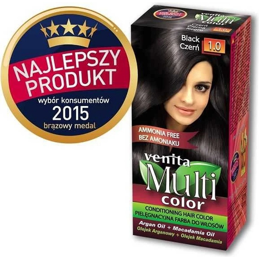 Venita MultiColor Hiusväri 1.0 Musta, 100 ml – 2