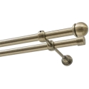 Decastyl Divkāršu aizkaru stanga FI 19 MM Antīka misiņš 200 CM Bumba MAX KOWALSKI