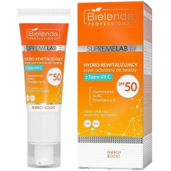 Bielenda Professional „SupremeLab Energy Boost“ hidro-revitalizuojantis apsauginis veido kremas su „Tetra-Vit C SPF50“ 40 ml