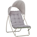 Home4You Leisure Chair PIPER with Canopy, Sand Color