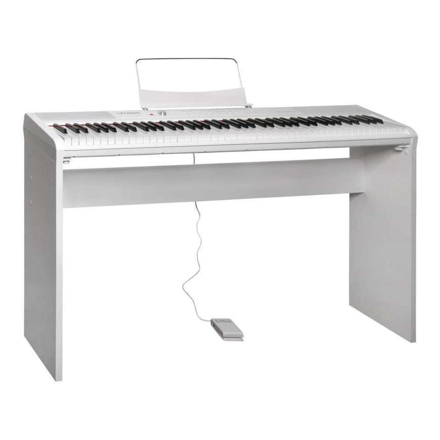 Artesia Performer 88-klavišų skaitmeninis pianinas su stovu, Baltas