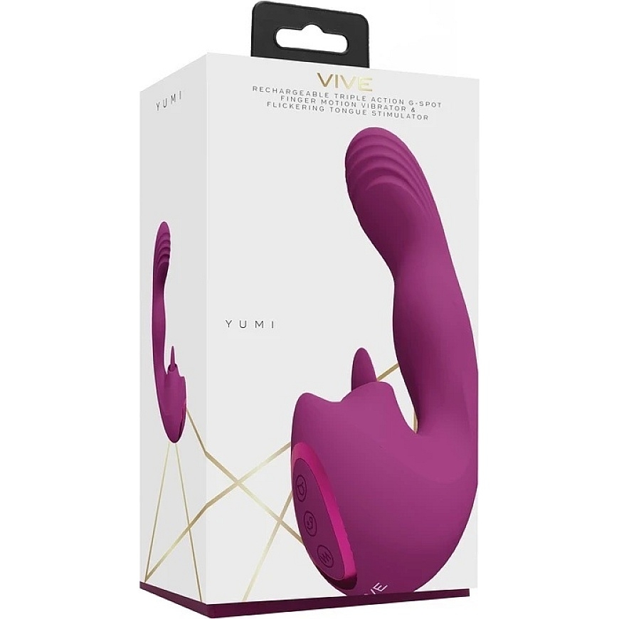 Vive By Shots Vive Moteriškas vibratorius 3 silikoninis su vibracija ir liežuvio G taško 10 režimais – 3