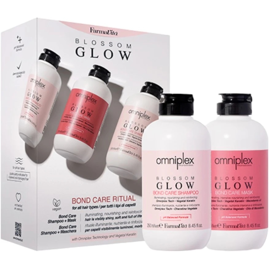 Шампунь Farmavita Omniplex Blossom Glow Bond Care Ritual 250 мл + маска для волос 250 мл