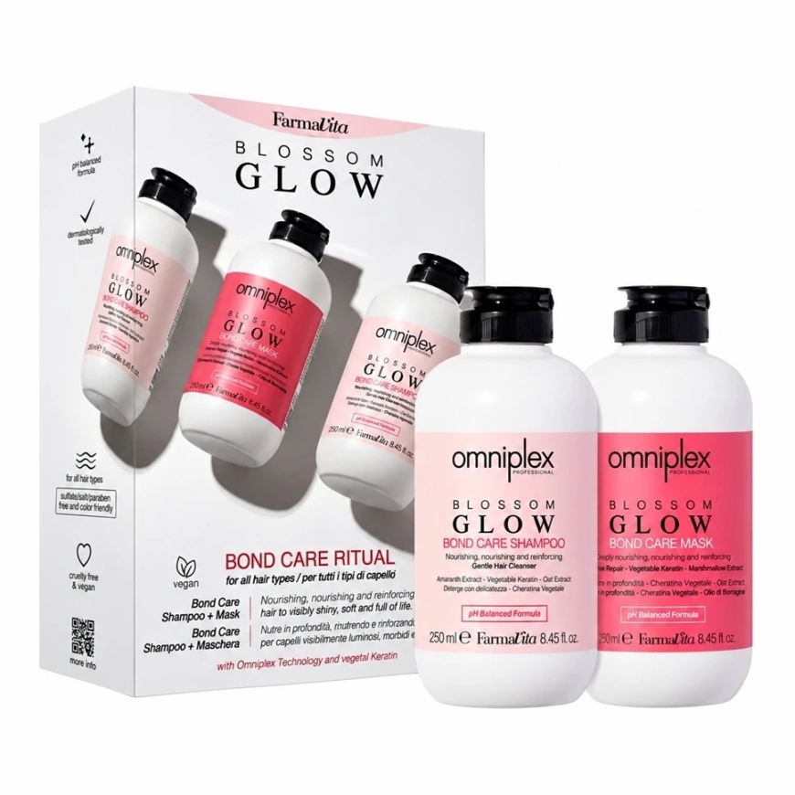 Шампунь Farmavita Omniplex Blossom Glow Bond Care Ritual 250 мл + маска для волос 250 мл – 2