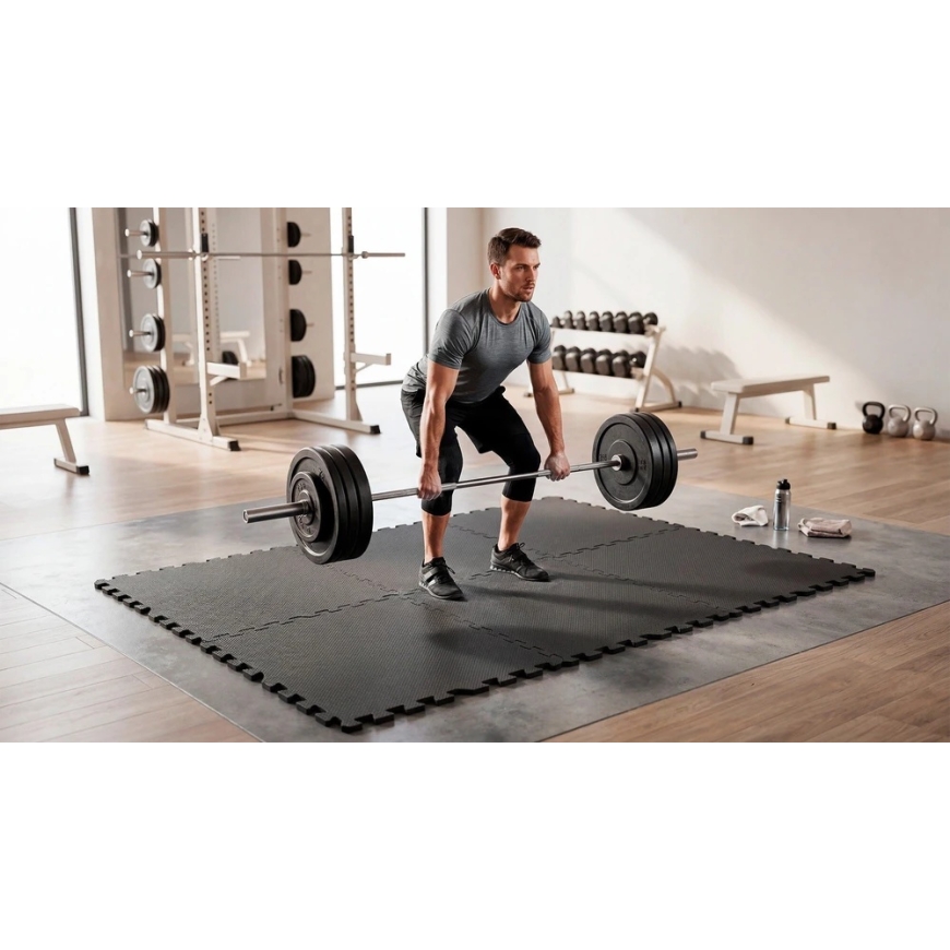 Kaitsematt treeningu ja spordivarustuse jaoks, 60x60 cm pusle, 9 tk komplekt, REBEL ACTIVE – 3