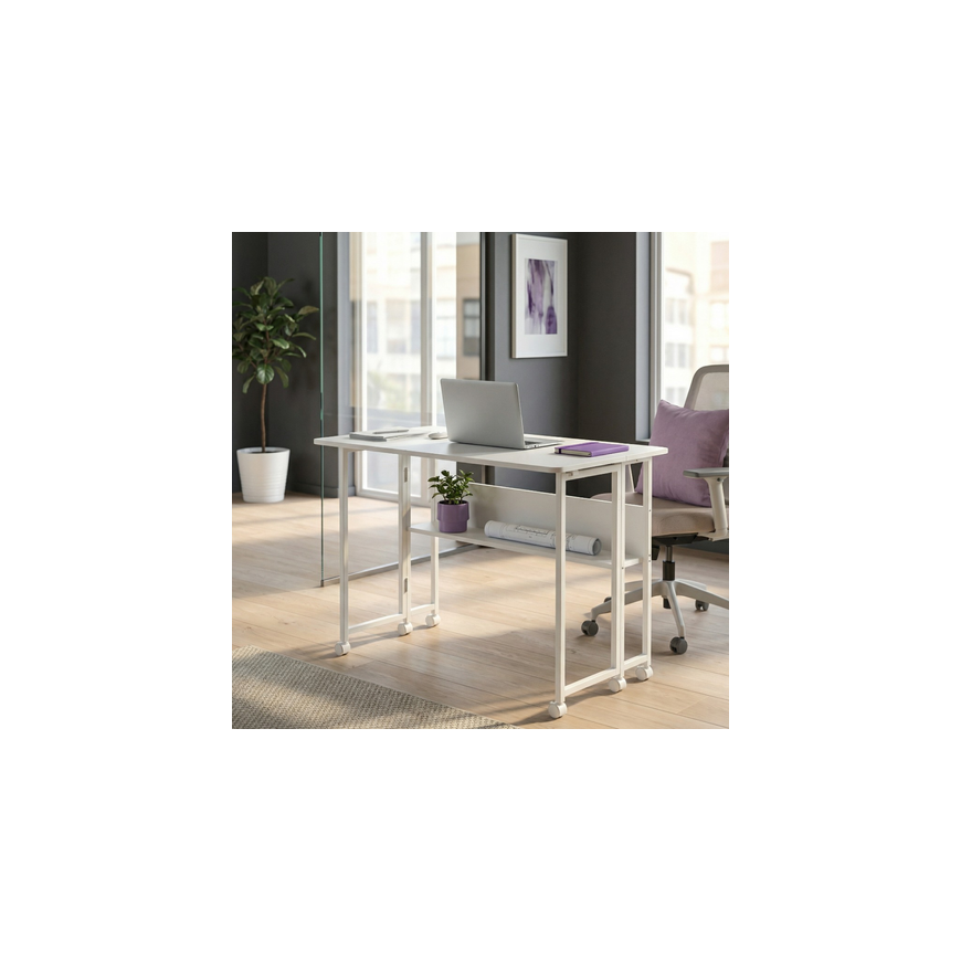 Spacetronik Salokāms mobilais galds, virsma 80x58 cm, balts – 2