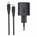 Acefast A118 30W GaN USB-C laadija + USB-C - USB-C kaabel 1,2 m must Acefast A118 30W GaN USB-C laadija + USB-C - USB-C kaabel 1,2 m must