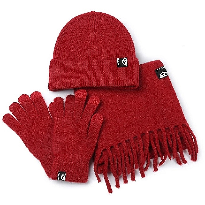 Pepe Moll Women's set - hat, scarf and pirštinės Rea 262630 Raudona
