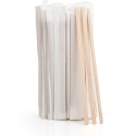 Inocup Wooden Stirrers, L 17.8 cm, individually wrapped, 1000 pcs