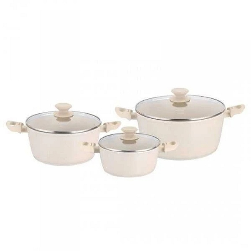 Trīsdaļīgs marmora katlu komplekts ar vākiem, Klausberg kb-7960