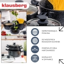 Trīsdaļīgs marmora katlu komplekts ar vākiem, Klausberg kb-7960 Trīsdaļīgs marmora katlu komplekts ar vākiem, Klausberg kb-7960