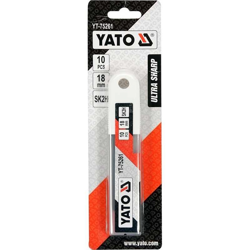 Yato YT-75261 Spare Blades 18mm SK2H 18x0.5 mm 10pcs