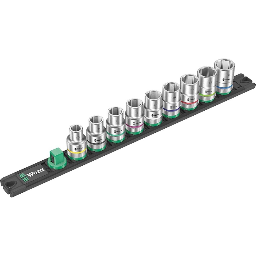 Wera Wera magnetinė juosta C 4 Zyklop lizdų rinkinys 1/2 (juoda/žalia)