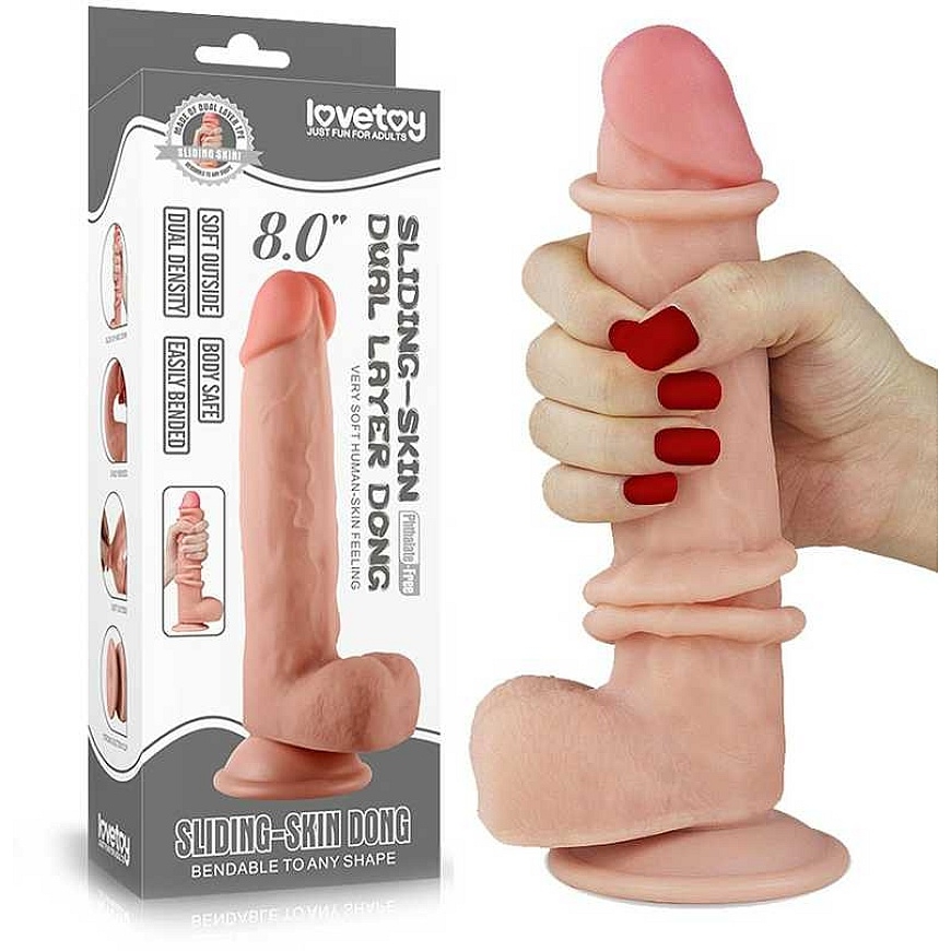 LoveToy 8'' Sliding-Skin Dildo – 2