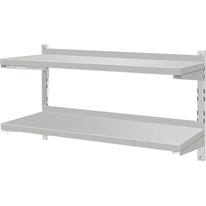 Toya Sa Poland Stainless Steel Wall Shelf, Double, Adjustable Kitchen Shelf – 2