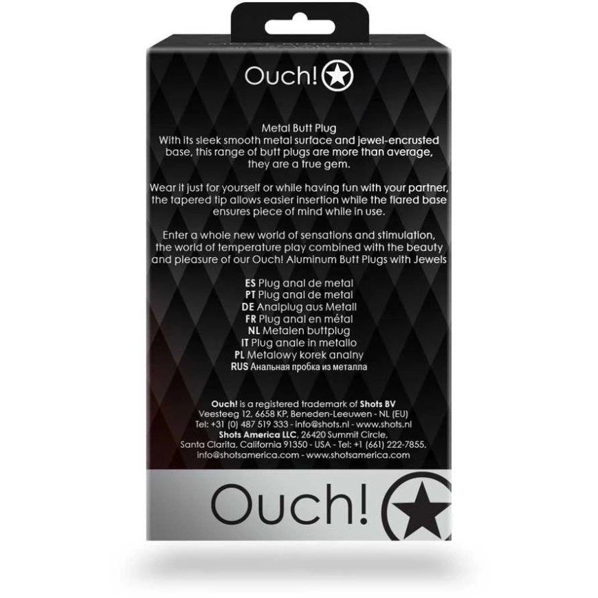 Ouch By Shots Apaļa Dārgakmens Anālā Spraudņa - Liela – 4