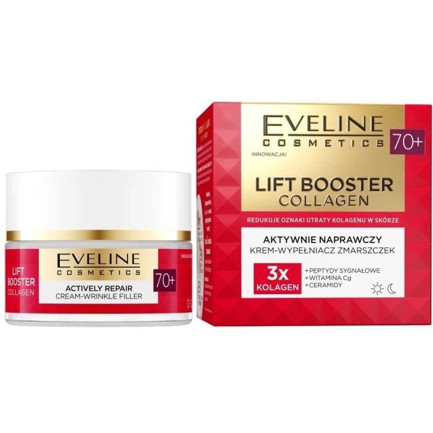 Eveline Cosmetics Lift Booster Collagen Aktiivselt Taastav Kreem-Kortsude Täite 70+ 50ml