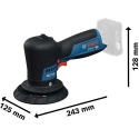 Poliruoklis Bosch PRO GPX 12V-125 12 V 125 mm (be akumuliatoriaus ir pakrovėjo) Poliruoklis Bosch PRO GPX 12V-125 12 V 125 mm (be akumuliatoriaus ir pakrovėjo)