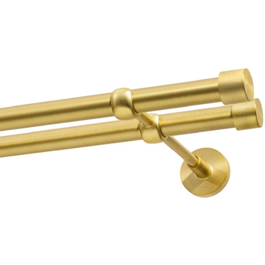 Decastyl Double Curtain Rod FI 19 mm Satin Brass 240 cm LUNA KOWALSKI