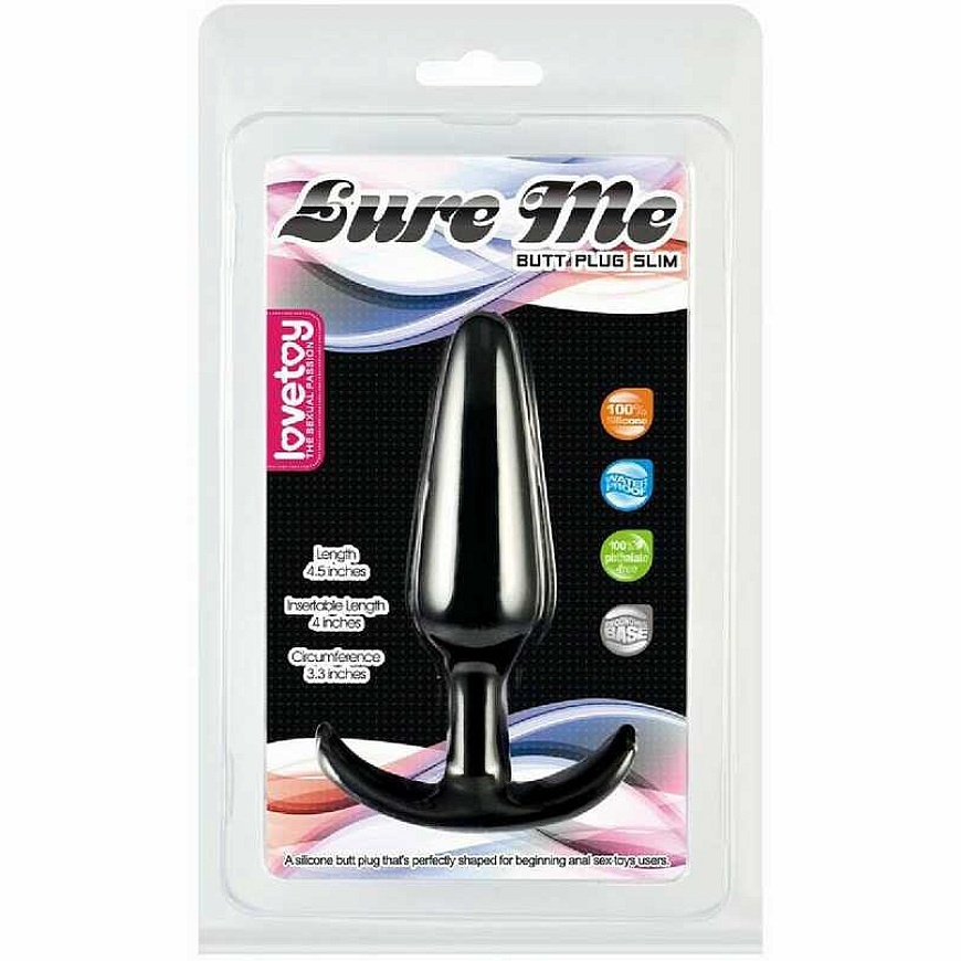 Lovetoy Silicone Anal Plug with Holder Black 11 cm – 3
