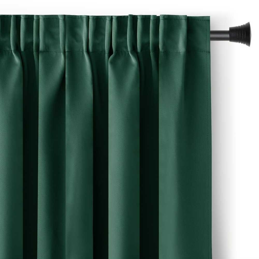 Samatine kardin su silmadega AmeliaHome 200 × 245 cm, tume roheline