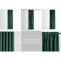 Samatine kardin su silmadega AmeliaHome 200 × 245 cm, tume roheline