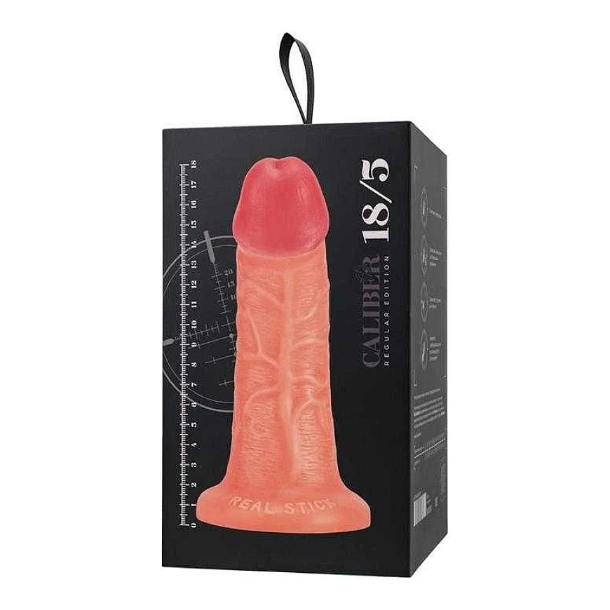 Toyfa Reālistisks dildo 18/5, PVC, mīkstums, garums 18 cm, diametrs 5 cm