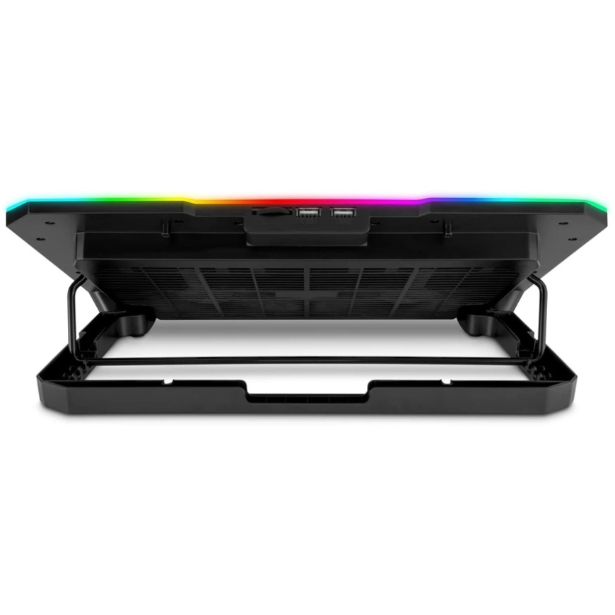EVOLVEO CoolPro kannettavan tietokoneen jäähdytysalustat, 2 tuuletintaa, RGB-taustavalo, musta – 4