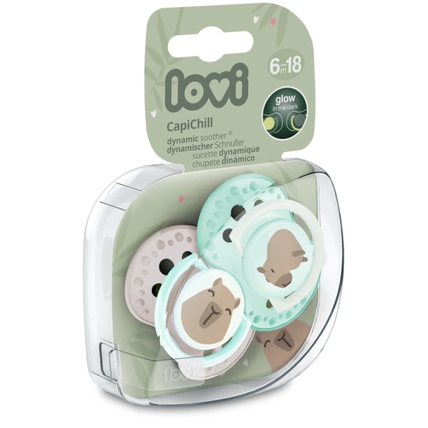 LOVI dinaminis silikoninis čiulptukas CapiChill Boy, 6-18m, 2 vnt., 22/933boy