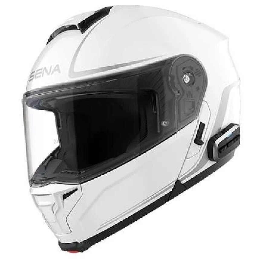 "SENA OUTRUSH 2" smart flip-up helmet with "Mesh" communication system, glossy white, XXL – 2