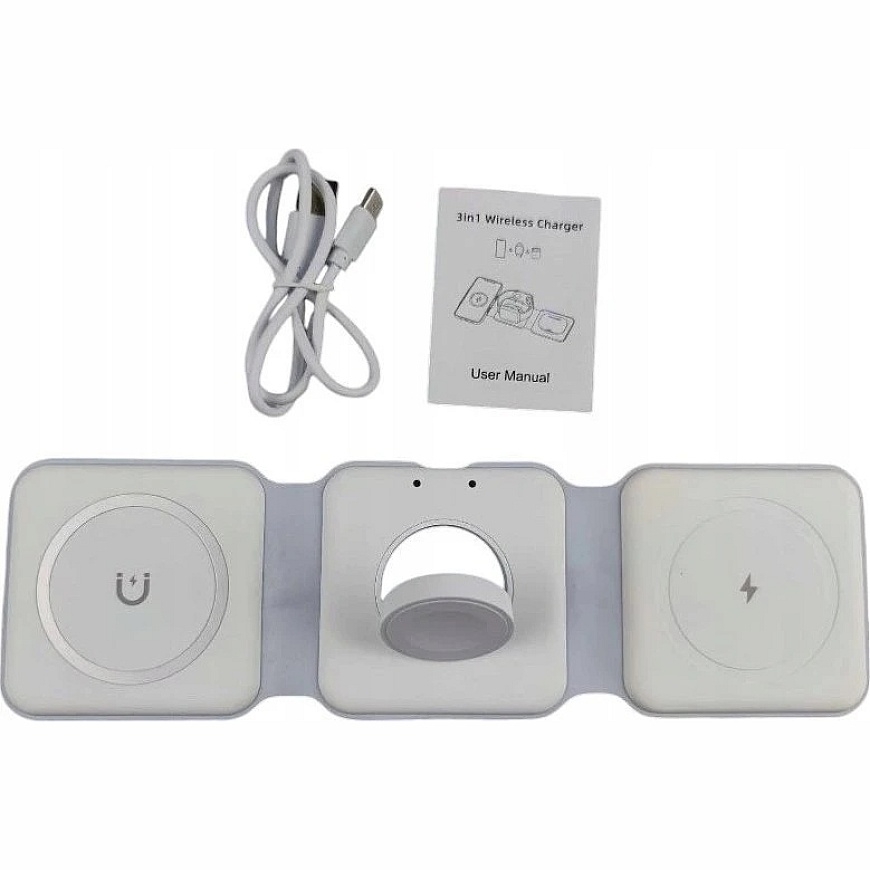 „Teltech“ Wireless Induction Cleaner „MagSafe 3w1 15W“ + C-Type Cable - C-Type Axe