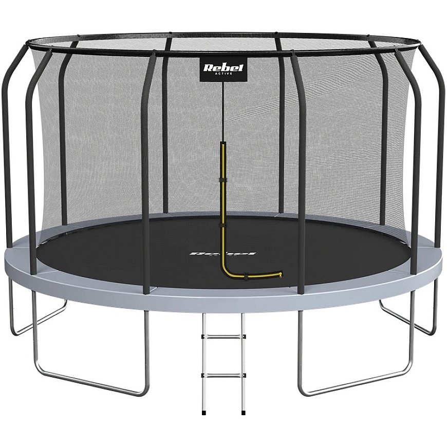 Trampolina „Rebel Active PRO“ batutas 12 pėdų / 366 cm, tinklas, kopėčios