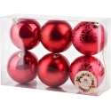 Mondex Since 1986 SANTA LILA 6 Christmas Ball Set 8 cm Mondex Since 1986 SANTA LILA 6 Christmas Ball Set 8 cm