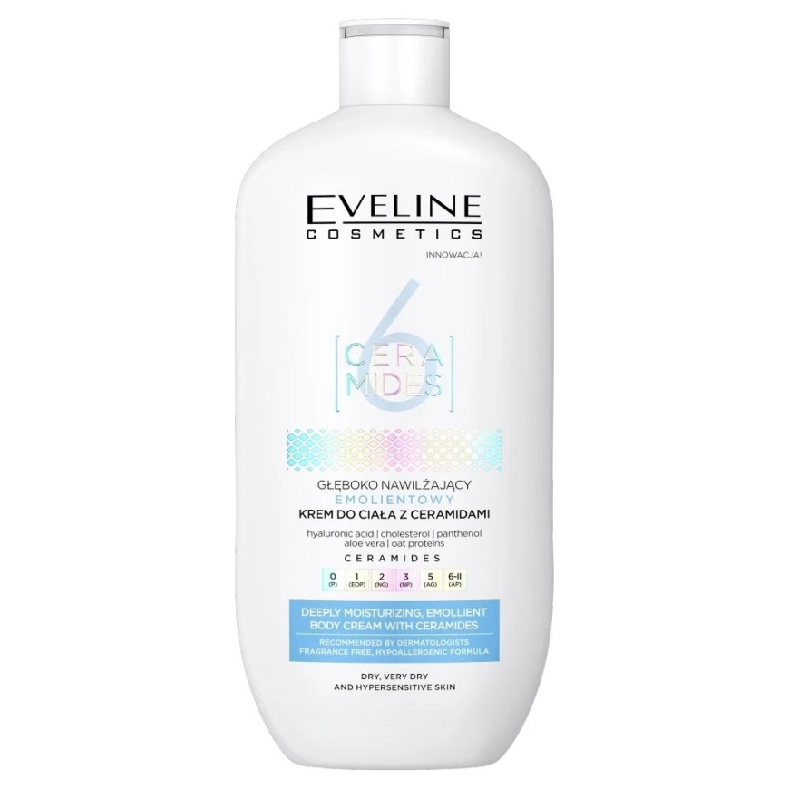 Eveline Cosmetics 6 Keramīdi dziļi mitrinošs un mīkstinošs ķermeņa krēms 350ml