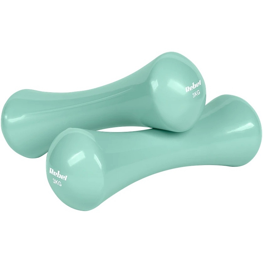 Valurautaiset vinyylipainot 2 x 3kg, REBEL ACTIVE – 2