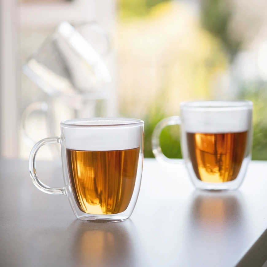 Bodum Bistro dvigubos sienelės puodeliai, 450 ml, 2 vnt., permatomi – 3