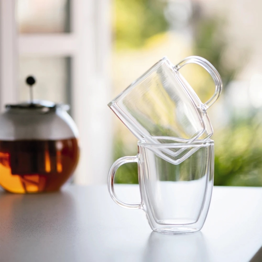 Bodum Bistro двойные стенки кружки, 450 мл, 2 шт., прозрачные – 4