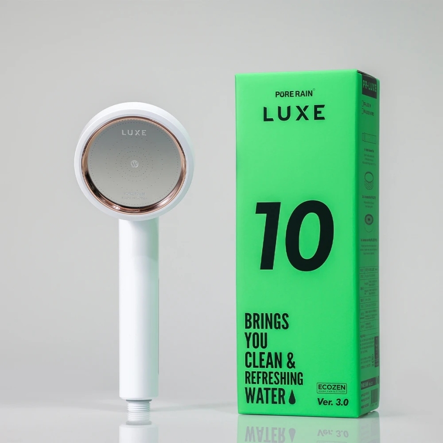 Water Lab Shower Head with Two Filters LUXE PRO White 100 mm / Water Lab
