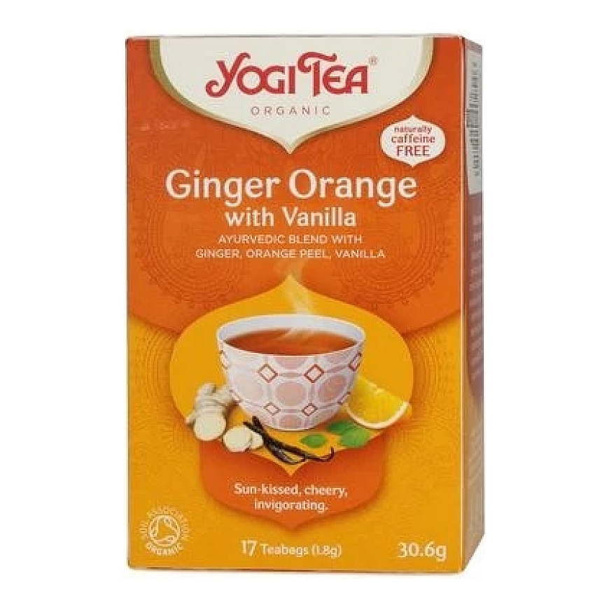 Yogi Tea Yogi augu tēja - Ingvers, apelsīns un vaniļa - BIO 17 tējas paciņas