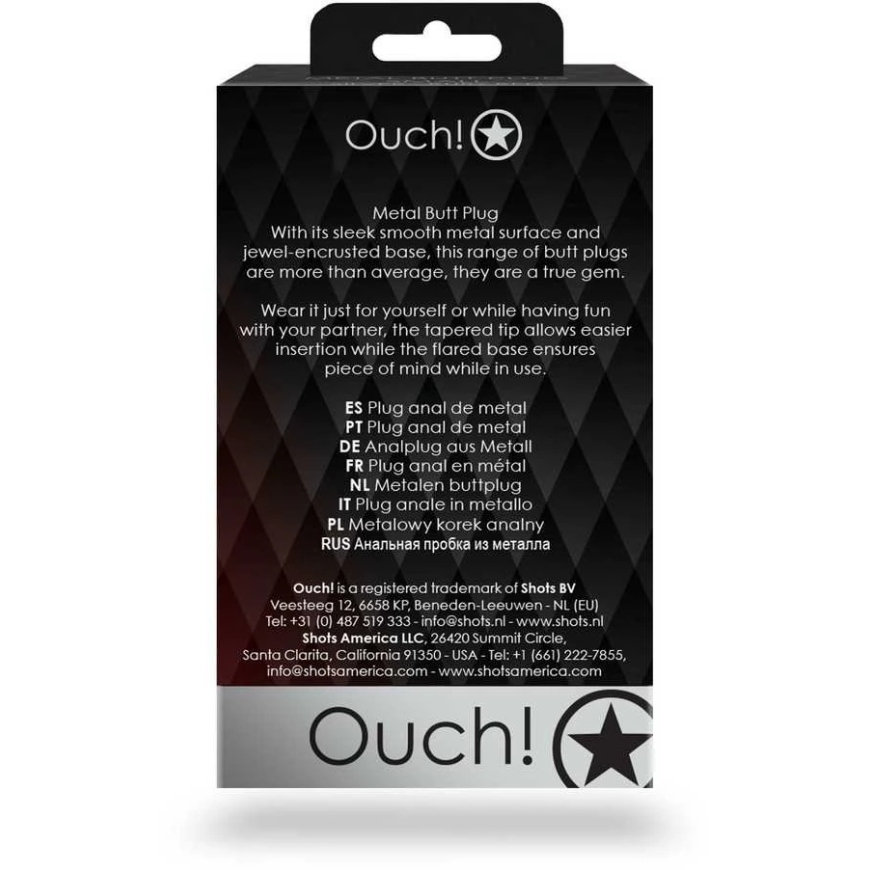 Ouch By Shots Ouch! Ümar gem butt plug - Keskmine – 4