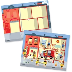 Tarra-notebook "Kaupunkini" – uudelleen käytettävien taulukoiden ja tarrojen setti Melissa & Doug