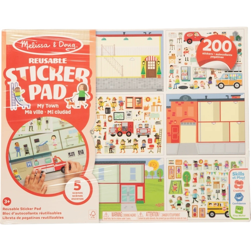 Lipdukų bloknotas „Mano miestas“ – daugkartinio naudojimo lentelių ir lipdukų rinkinys Melissa & Doug – 2