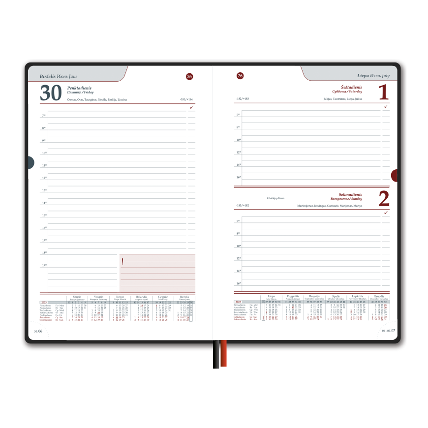 Fat Kalendorius PREMIER PLUS 2027, PU, A5, turquoise LT – 3