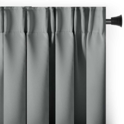 Harmaa verho silmukoilla AmeliaHome 200 × 245 cm