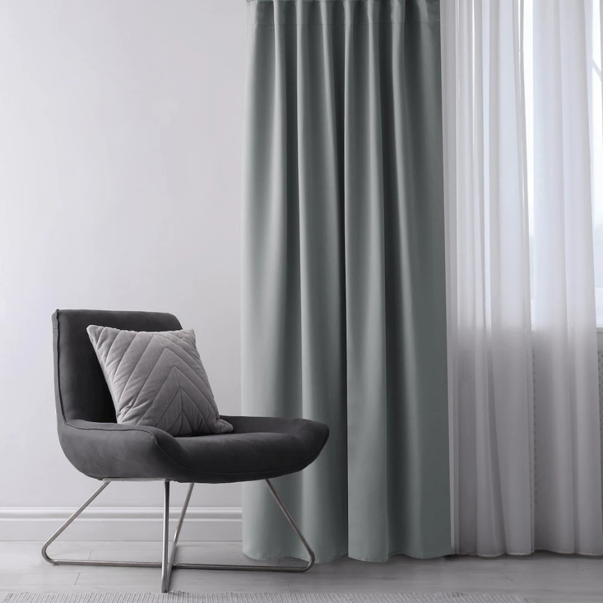 Harmaa verho silmukoilla AmeliaHome 200 × 245 cm – 3