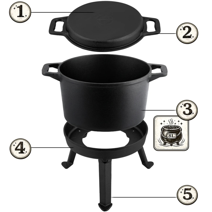 Berdsen Valurautapata 8 L + Grillipannu BD-480 348000 – 4