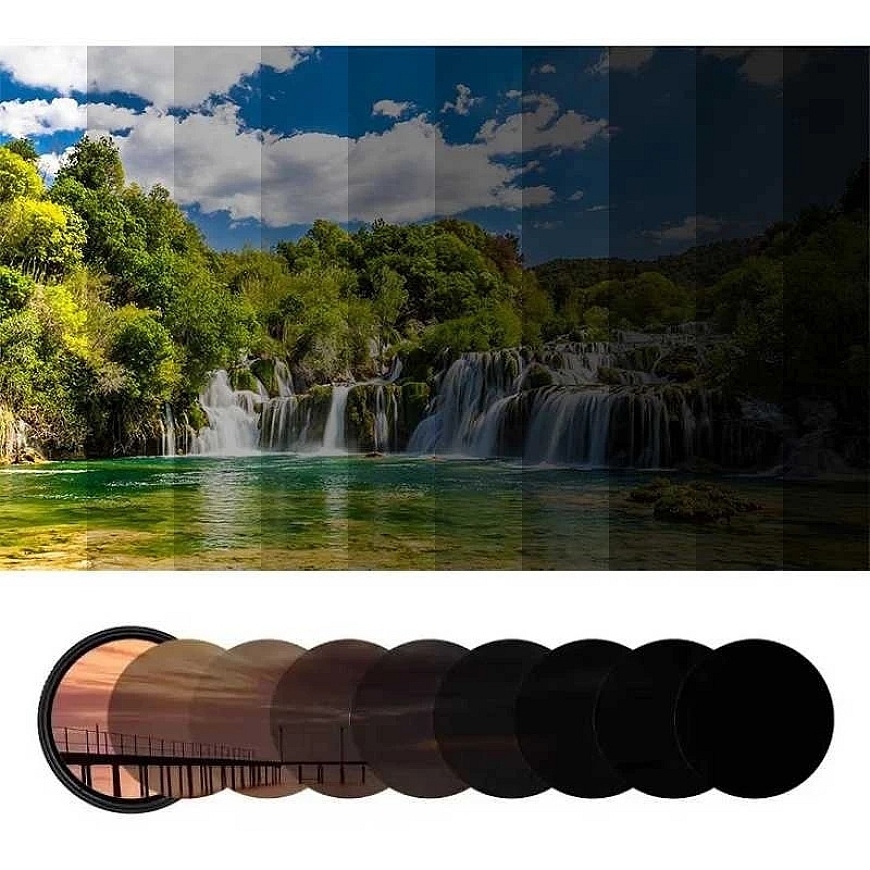 Fotograafia filter - K&F Concept NDX ND8-ND2000 Reguleeritav ND filter 82mm – 3