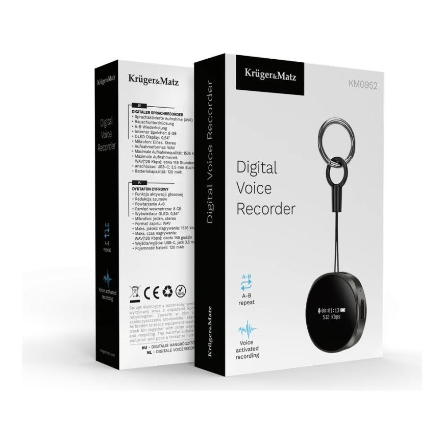 Kruger & Matz KM0952 8GB Digital Recorder – 4